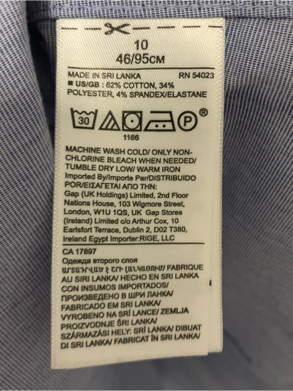 Banana Republic Pale Blue Long-Sleeve Button Shirt - Picture 4 of 4